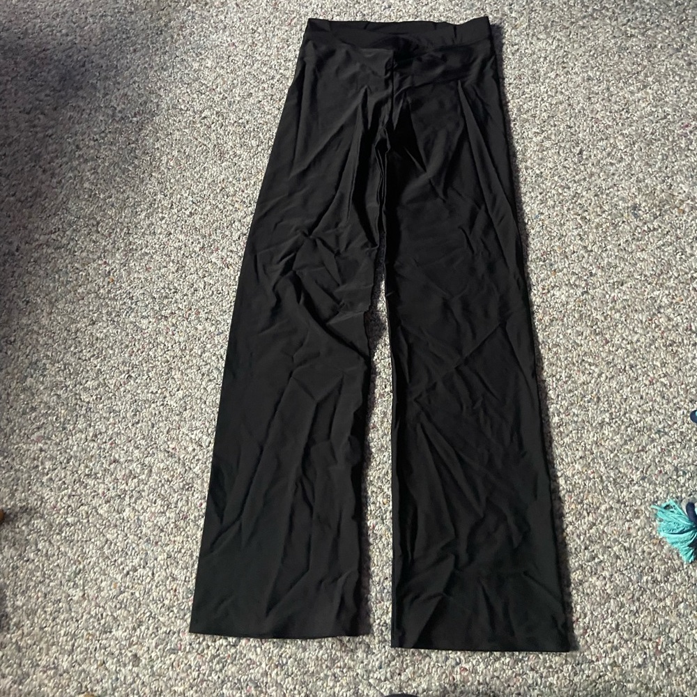 Crossover waist spandex flare leggings